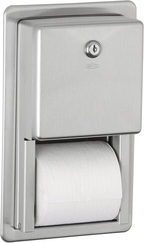 Bobrick B-3888 قطر 5-1/4 بوصة، موزع مناديل تواليت متعدد اللفائف من الفولاذ المقاوم للصدأ من السلسلة الكلاسيكية in Kuwait
