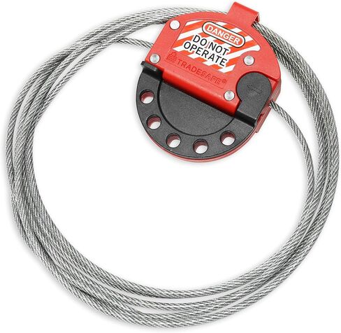 قفل كابل قفل تراجع تراديسايف. قفل كبل مطلي بالفينيل الصلب القابل للتعديل لتطبيقات قفل خارج بطاقة التعريف. يعمل مع أقفال السلامة لوتو in Kuwait