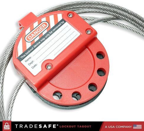 قفل كابل قفل تراجع تراديسايف. قفل كبل مطلي بالفينيل الصلب القابل للتعديل لتطبيقات قفل خارج بطاقة التعريف. يعمل مع أقفال السلامة لوتو in Kuwait