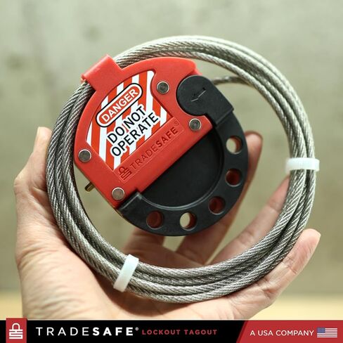 قفل كابل قفل تراجع تراديسايف. قفل كبل مطلي بالفينيل الصلب القابل للتعديل لتطبيقات قفل خارج بطاقة التعريف. يعمل مع أقفال السلامة لوتو in Kuwait