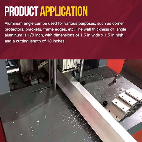 13Inch Aluminum Angle Stock, 3" x 3"x 1/4" Angle Aluminum 6061, T6511 Mill Stock 1/4" Thick 1PCS in Kuwait