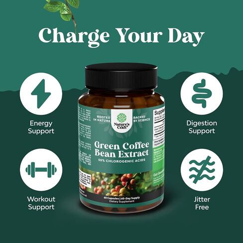 Green Coffee Bean Extract for Weight Loss - Weight Loss Pills for Women and Men - Appetite Suppressants for Weight Loss with Chlorogenic Acid - Herbal Fat Burner to Assist with Weight Loss 120 Count in Saudi Arabia
