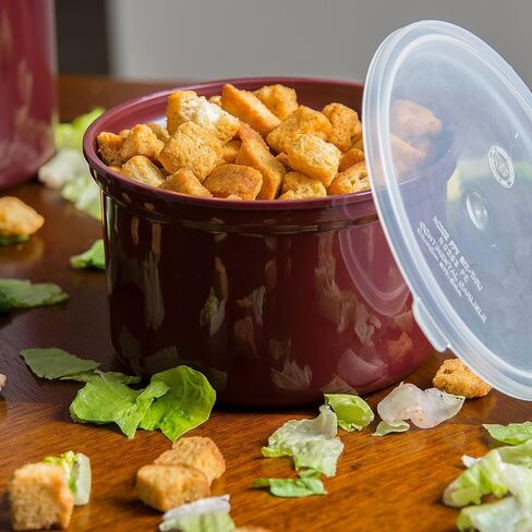 Carlisle FoodService Products Classic™ Round Storage Container with Lid, 2.7 Quart Crock, Clear in Saudi Arabia
