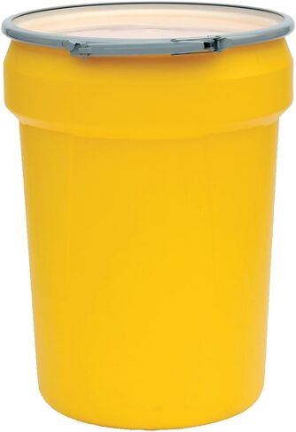 Eagle 1601M Lab Pack Drum with Metal Lever-Lock, 30 Gallon,21-1/8" OD x 28-1/2" Height, Yellow in Saudi Arabia