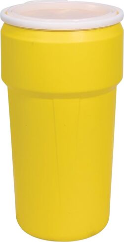 Eagle 20 Gallon Lab Pack Barrel Drum with Plastic Lever Lock Band, Height: 31 in Width:16 in Depth:16 in, Black, 1623BLK in Kuwait