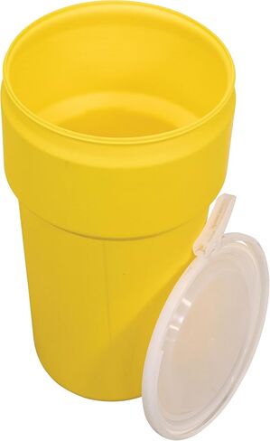 Eagle 20 Gallon Lab Pack Barrel Drum with Plastic Lever Lock Band, Height: 31 in Width:16 in Depth:16 in, Black, 1623BLK in Kuwait