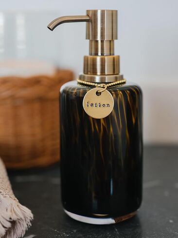 ملصقات موزع الصابون 3 قطع - مجموعة علامات زجاجة اليد والطبق والغسول - نحاس أو ألومنيوم مختوم يدويًا، لون فضي أو ذهبي - تنظيم حمام الضيوف والمطبخ (اليد، الطبق، اللوشن (النحاس)) in Kuwait