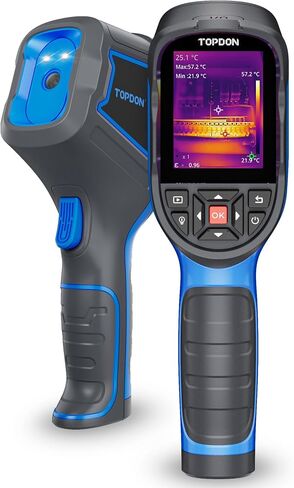 TOPDON TC005 256 x 192 IR High Resolution Dual-Camera Thermal Imaging Camera with 12-Hour Battery Life and 2MP Visual Light Camera, -4°F~1022°F Handheld Infrared Thermal Imager with PC 2D/3D Analysis in Kuwait
