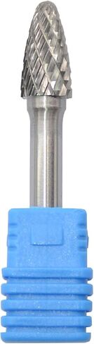 SF-5 Tungsten Carbide Burr Rotary File Tree Shape Radius End Shape Double Cut for Die Grinder Drill Bits 1/4'' Inch Diameter of Shank and 1/2'' Inch Diameter of Cutter 1'' Inch Cutter Length in Kuwait
