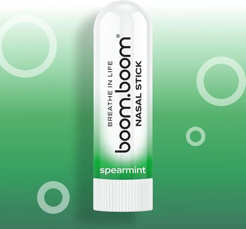 Boom Boom Nasal Stick (4 Pack) | Boosts Focus + Enhances Breathing | Provides Fresh Cooling Sensation | Aromatherapy Inhaler Made with Essential Oils + Menthol (Mint, Wintermint, Tropical, Lavender) in Kuwait