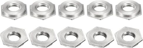 DTGN M6 x 1mm(DxP) صواميل ذاتية التثبيت - 10 عبوات - جيدة لصناعة البناء - صامولة تثبيت الضغط من الفولاذ الكربوني - فضي in Kuwait