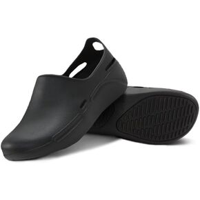 Anywear Streak Step-in Nurse Shoes for Women and Men, Oil- and Slip-Resistant EVA Kitchen Shoes, Work Shoes, 8, White in Saudi Arabia