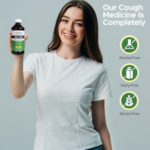 Geri-Tussin, Sugar Free, Alcohol Free, Cold and Cough Relief, Guaifenesin Syrup 100 mg/ 5 mL, 16 oz in Kuwait