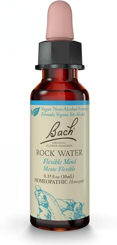 Bach Original Flower Remedies, Rock Water for Flexibility (Non-Alcohol Formula), Natural Homeopathic Flower Essence, Holistic Wellness and Stress Relief, Vegan, 10mL Dropper in Kuwait