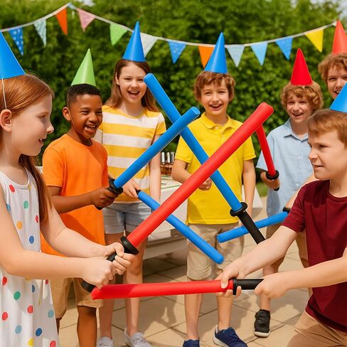 6 PCS Pool Noodles Foam Light Saber Toy Swords - Kids Bulk Party Favors - Ideal for Pools, Backyard, Summer Outdoors Play (29-Inches) in Saudi Arabia