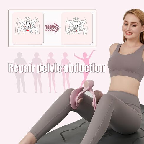 Kegel Sports Products/Female Thigh Master/Thigh Trainer/Pelvic Floor Muscle Trainer/Inner Thigh Toner/Postpartum Rehabilitation Pelvic Floor/Family Fitness Sports Equipment (Pink) in Saudi Arabia