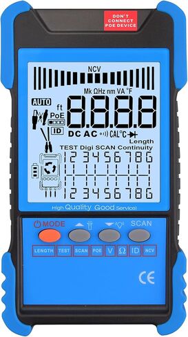 Network Cable Tester with POE Function, YGiTK Ethernet Cable Locator with and LCD for CAT5 CAT6, Line Finder Cable Tracer Continuity, Multifunction Wire Tracker, Battery Voltage Polarity Check in Saudi Arabia