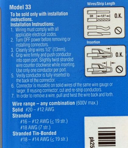 IDEAL in-Sure 2-Port x25, 3-Port x25, 4-Port x25, Non-Twist Connector for Solid, Stranded, and Tin Bonded Wire in Kuwait