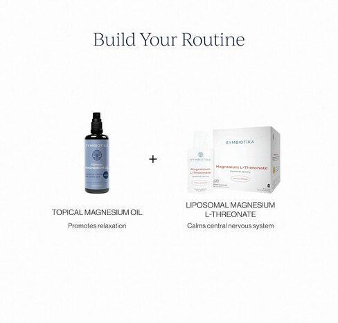 CYMBIOTIKA Topical Magnesium Oil Spray for Body, Supplement for Leg Cramps, Muscle, Joint Health & Sleep Support, Includes Magnesium Chloride, Lavender Extract, Aloe Vera - Skin Applicator in Kuwait