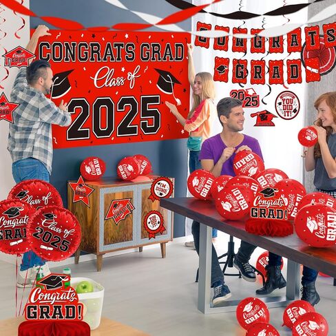 Purple Themed 2024 Graduation Decorations Set - Congrats Grad Banner, Class of 2024 Backdrop, Balloons & Streamers Kit - Complete Party Supplies for High School & College Celebrations in Saudi Arabia