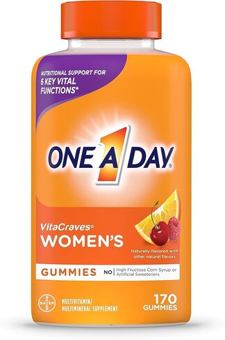 One A Day Women’s  Multivitamin Gummies, Supplement with Vitamin A, Vitamin C, Vitamin D, Vitamin E and Zinc for Immune Health Support*, Calcium & more, 80 count in Kuwait
