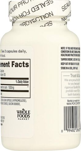 365 by Whole Foods Market، كبريتات الجلوكوزامين 1500 ملجم، 90 كبسولة نباتية in Kuwait