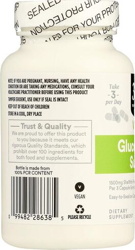 365 by Whole Foods Market، كبريتات الجلوكوزامين 1500 ملجم، 90 كبسولة نباتية in Kuwait