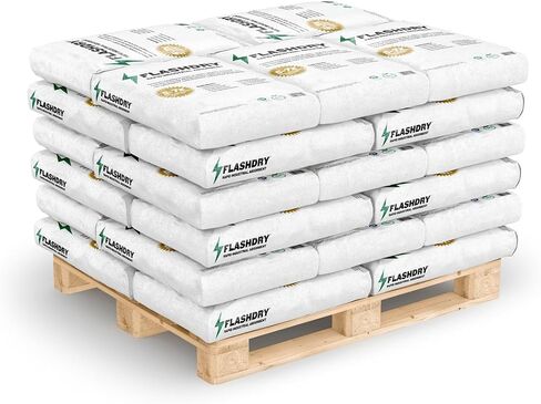 EarthSafe FlashDry All Purpose Organic Industrial Absorbent - 50 Liter Large Bag - Instantly Absorbs Liquid Spills - Safer and 5-7x More Absorbent Than Clay - Lightweight & Reusable - OSHA Compliant in Saudi Arabia
