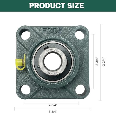 DEEPDREAM UCF210-32 Pillow Block Bearing 2 inch Bore, Square Flange Mounted Bearings, Self Alignment Bearings (2 PCS) in Saudi Arabia