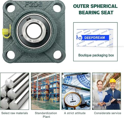 DEEPDREAM UCF210-32 Pillow Block Bearing 2 inch Bore, Square Flange Mounted Bearings, Self Alignment Bearings (2 PCS) in Saudi Arabia
