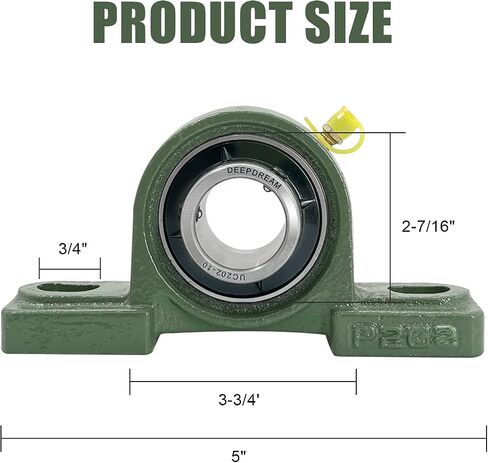 DEEPDREAM UCP211-32 Pillow Block Premium Solid Base 2" inch Inside Diameter (2 Pack) in Saudi Arabia