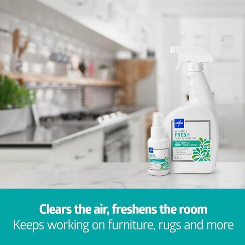 مزيل الروائح من ميدلاين فريش ناتشورالز، نباتي، معادلة الروائح، مزيل الروائح الكريهة، للمنزل، الرعاية الصحية، رذاذ 32 أونصة، 1 EA in Kuwait