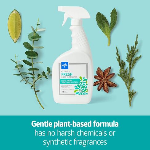 مزيل الروائح من ميدلاين فريش ناتشورالز، نباتي، معادلة الروائح، مزيل الروائح الكريهة، للمنزل، الرعاية الصحية، رذاذ 32 أونصة، 1 EA in Kuwait