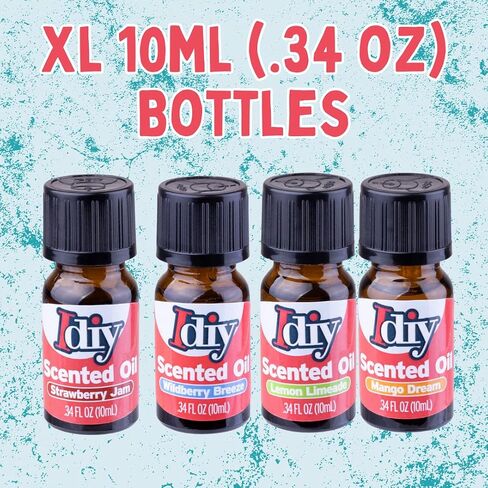 Yummy Dessert Scented Oils (12 Pack) - X Large 10ml (.34 oz) Includes Natural Food Fragrance Scent Oil Bottles for Diffusers, Aromatherapy, Essential Oil, Candles, Crafts, Slime, Gifts - Cake, Cookies in Kuwait
