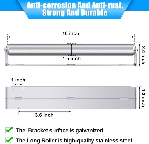 مجموعة Therwen 4 عبوات بطول 16 بوصة ومجموعة دعامات بطول 1.5 بوصة قطر محمل كاياك بكرات مقطورة قارب مع أقواس بكرات ناقلة بكرة معدنية مع دعامة لنقل الاستخدام الصناعي للطوف in Kuwait