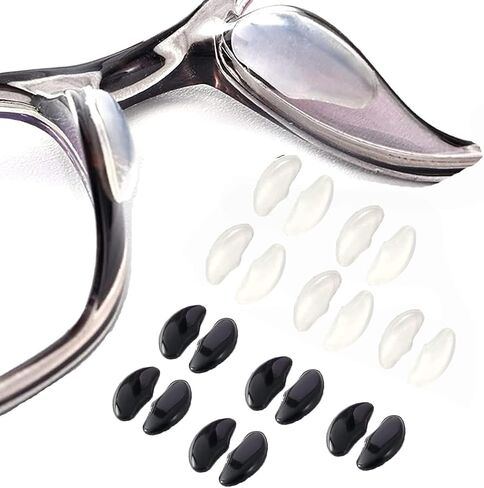 Eyeglass Nose Pads, Adhesive Soft Silicone Air Chamber, OPUGIT Comfortable Air Bag Nosepads for Eyeglasses Glasses Sunglasses,2mm,5 Pairs,Black in Kuwait