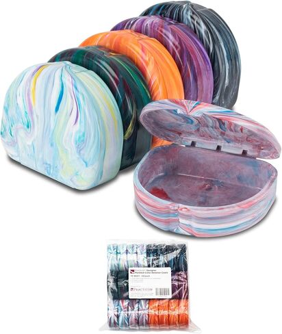 التطبيق العملي حافظات ملونة بتصميم رخامي 7086011 (عبوة من 24 قطعة) in Kuwait