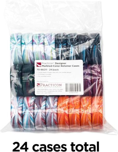 التطبيق العملي حافظات ملونة بتصميم رخامي 7086011 (عبوة من 24 قطعة) in Kuwait