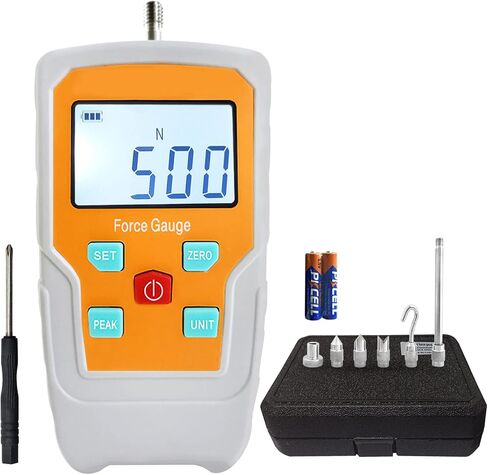 Digital Electronic Trigger Pull Gauge Tester 110LB/500N Force Gauge Push-Pull Meter Tension Compression Pressure Testing Thrust Meter Peak Mode in Kuwait