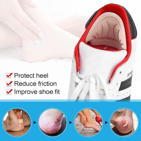 وسادات لاصقة للظهر من الكعب، ومقابض للكعب للأحذية الفضفاضة، والأحذية الكبيرة جدًا، وبطانات واقية للكعب قابلة لإعادة الاستخدام للنساء والرجال، وتحسين ملاءمة الحذاء، 6 قطع - بيج in Saudi Arabia