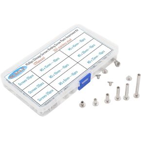 SCXCLY 120pcs Chicago Screws Binding Screw Posts Assortment Kit, 6 Sizes(M5 x 6/10/15/25/30/45mm), 304 Stainless Steel in Kuwait