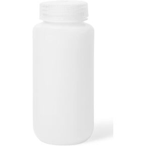 United Scientific™ 33409, Laboratory Grade 500mL HDPE Wide Mouth Reagent Bottle, Designed for Laboratories, Classrooms, or Storage at Home, 500ml (16oz) Capacity, Pack of 12
