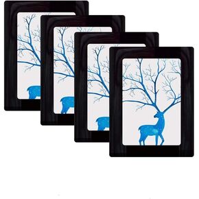 إطارات صور مغناطيسية من sooard، 10 إطارات صور مغناطيسية مقاس 4x6 بوصة للثلاجة والخزانة والخزانة وغسالة الأطباق والأسطح المعدنية الأخرى (أسود) in Kuwait