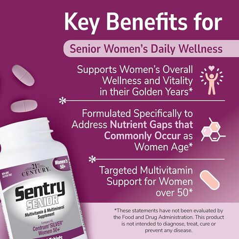 21st Century Sentry Senior Women 50 Plus Tablets, 100 Count (27542) in Saudi Arabia