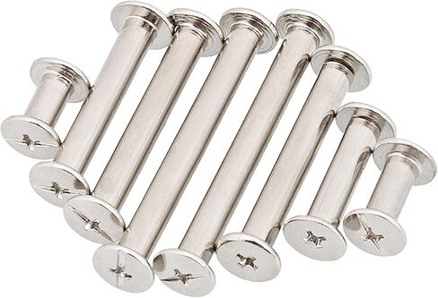 SCXCLY 120pcs Chicago Screws Binding Screw Posts Assortment Kit, 6 Sizes(M5 x 6/10/15/25/30/45mm), 304 Stainless Steel in Kuwait