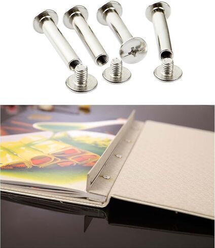 SCXCLY 120pcs Chicago Screws Binding Screw Posts Assortment Kit, 6 Sizes(M5 x 6/10/15/25/30/45mm), 304 Stainless Steel in Kuwait