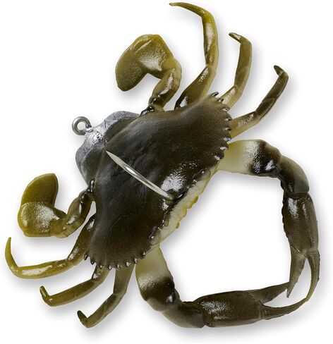 Savage Gear 3D TPE Crab 2" 2-Pcs, 3" 1-pcs, 4" 1-pcs| Saltwater Lure | Based on a 3D scan of a Real Crab | Inshore Lure | Super Life Like | Very Durable | Specially Designed Saltwater jig Head in Saudi Arabia