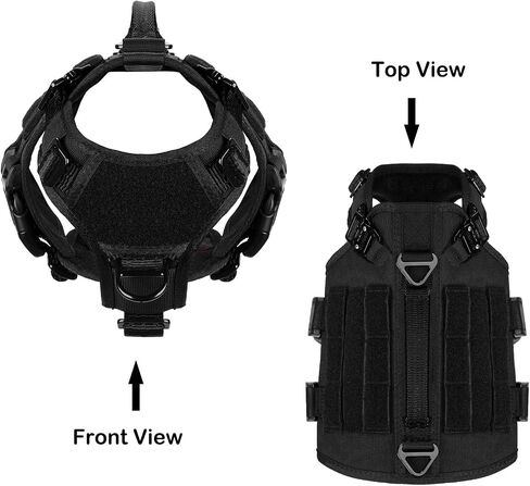 ICEFANG No Pull Tactical Dog Harness for Large Dogs,Adjustable Dog Vest in Kuwait