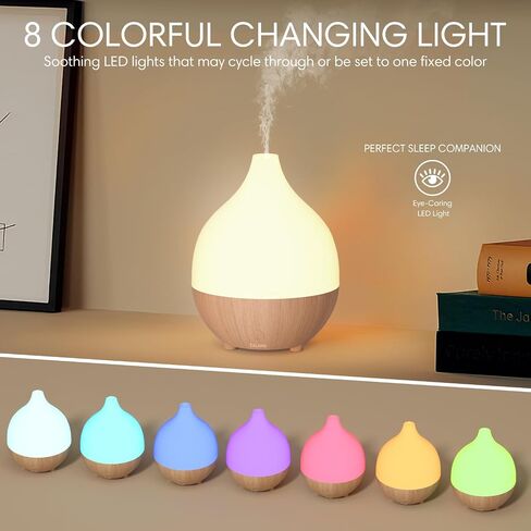 Ceramic Cordless Essential Oil Diffusers, Rechargeable Wireless Diffusers for Essential Oils, Sunflower Portable Ultrasonic Aromatherapy Diffusers with Leather Handle, for Camping Travel Home Office in Kuwait