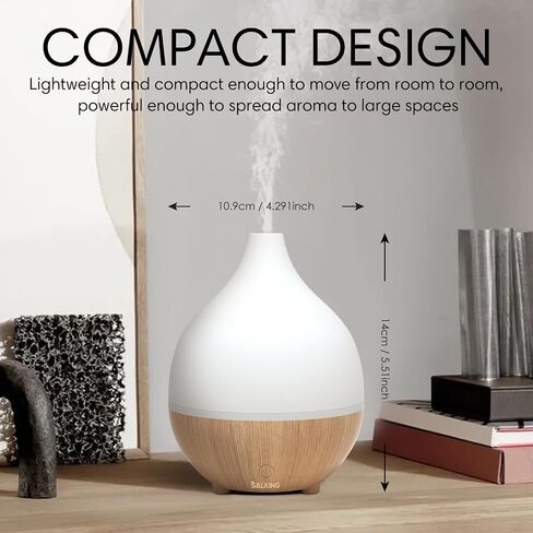 Ceramic Cordless Essential Oil Diffusers, Rechargeable Wireless Diffusers for Essential Oils, Sunflower Portable Ultrasonic Aromatherapy Diffusers with Leather Handle, for Camping Travel Home Office in Kuwait